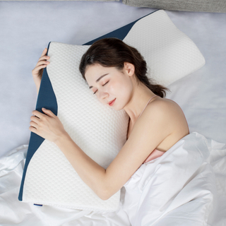 工厂直供慢回弹太空记忆绵蝶形舒眠枕